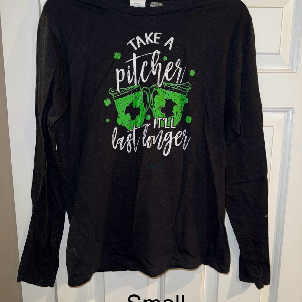 Black and Green St Patrick’s Day Long Sleeve Shirt